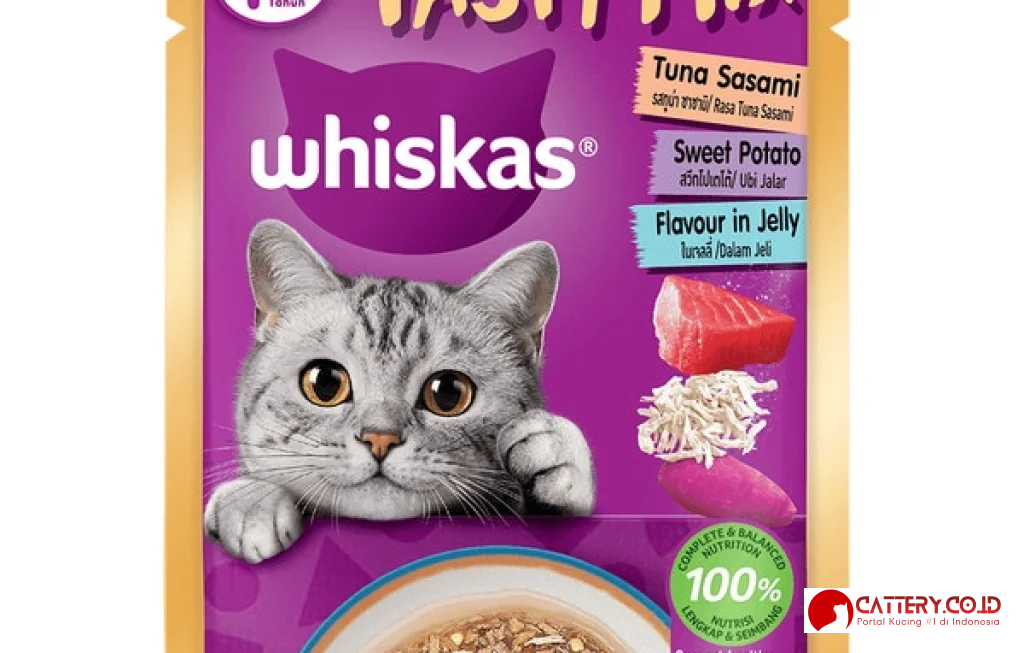 whiskas tasty mix tuna ubi jalar